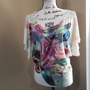 Body Central Short Sleeve Blouse